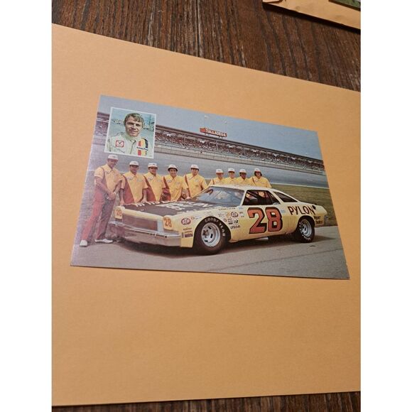 Vintage Gordon Johncock #28 NASCAR Postcard STP Haas Chevy Talladega 5x7 - Picture 1 of 2